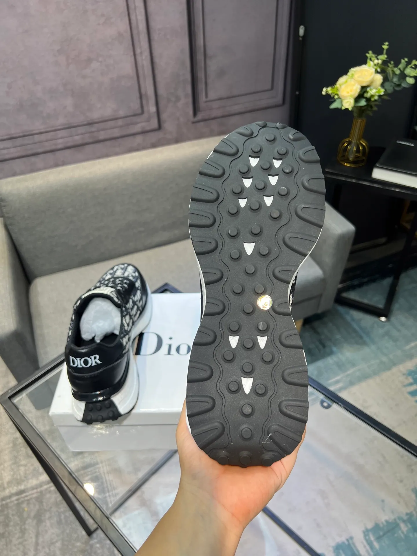 💰¥440【Dior】🔝The latest masterpiece of high-end men's shoes brand: original special cloth fabric imported from Italy + cowhide + imported sheepskin lining🔥Original toe-cap rubber outsole Soft and comfortable, making walking more convenient and comfortable! Size: 38-44 (45 can be customized)
